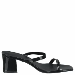 NA-KD Squared Two Strap Sandals Black Svart Outlet