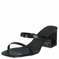 NA-KD Squared Two Strap Sandals Black Svart Outlet