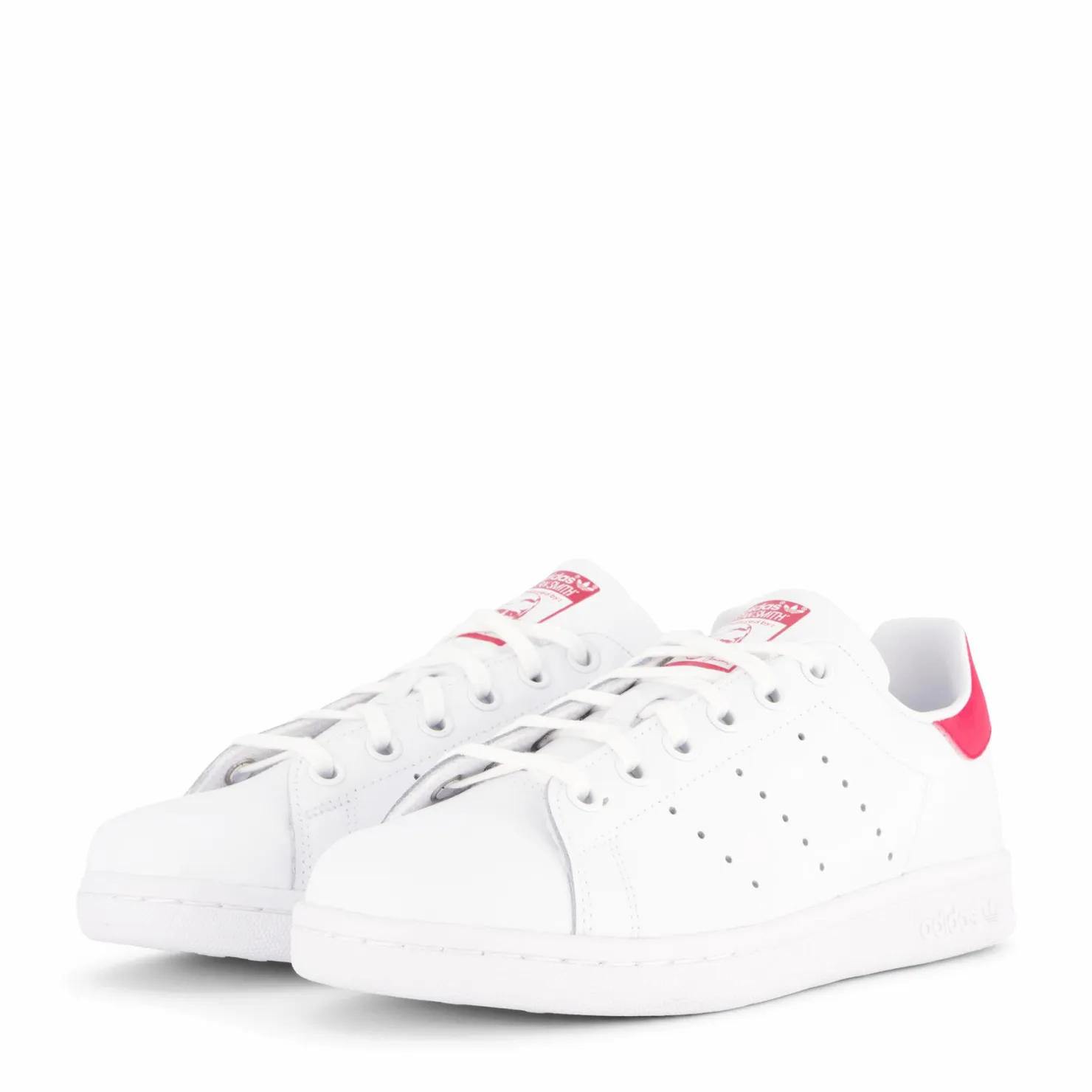 adidas Originals Stan Smith J Ftwr White/Bold Pink Vit Outlet
