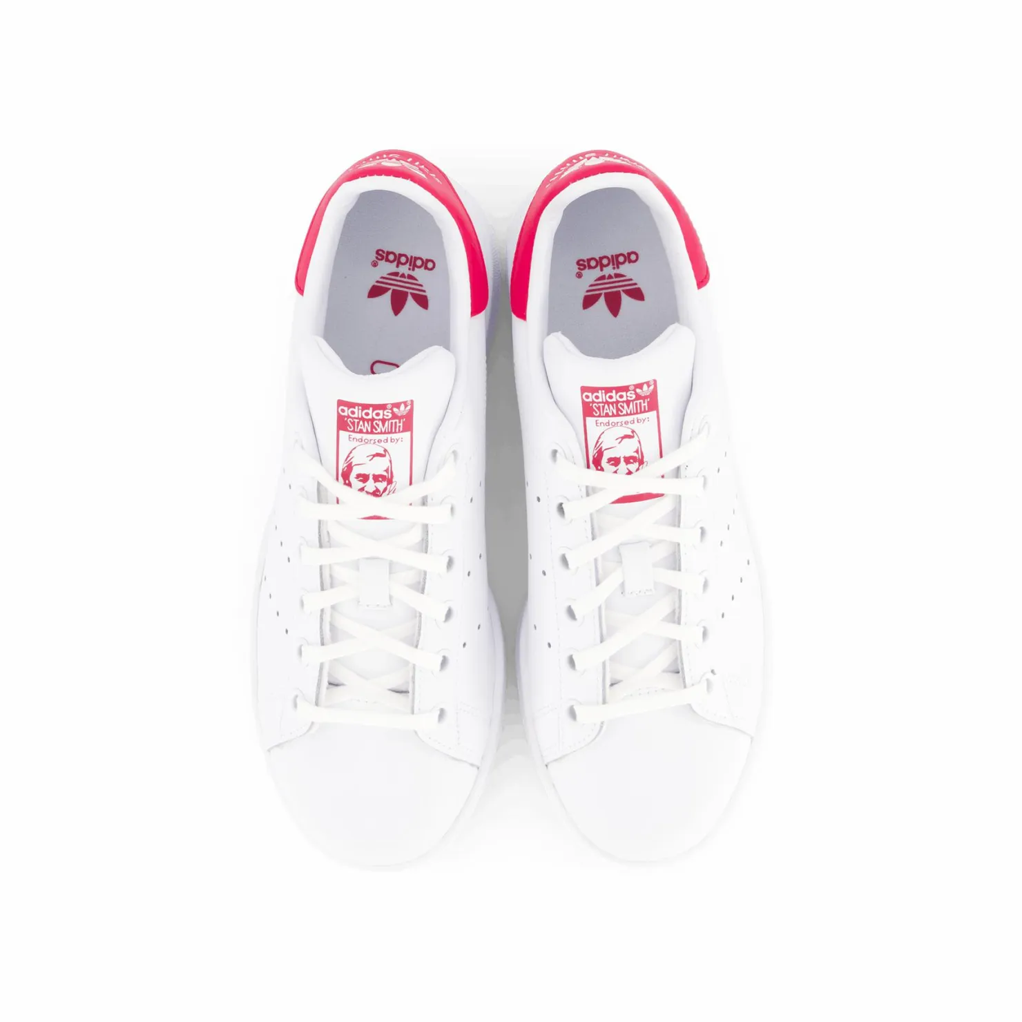 adidas Originals Stan Smith J Ftwr White/Bold Pink Vit Outlet