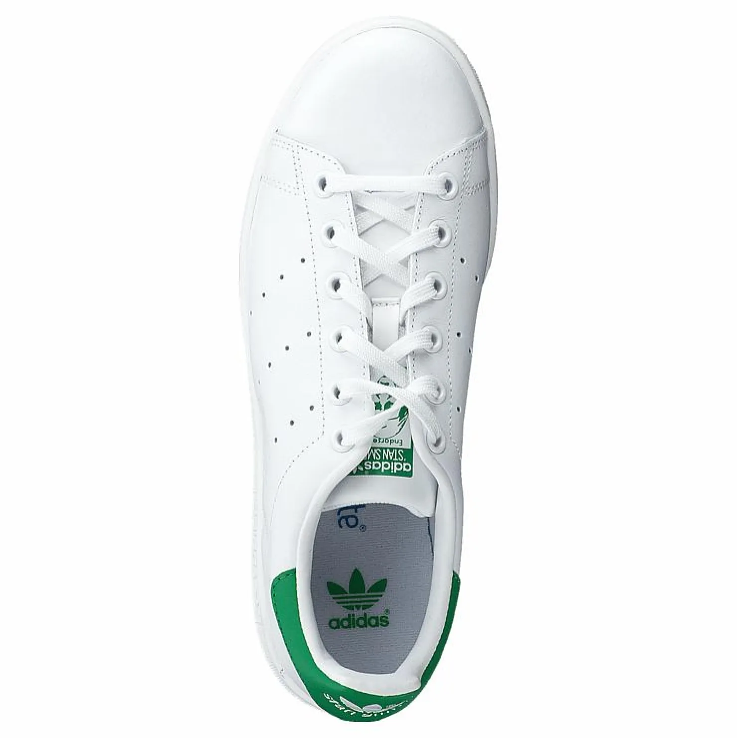 adidas Originals Stan Smith J Ftwr White/Green Vit Outlet