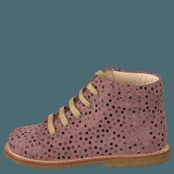 Angulus Starter Boot With Laces Rose Dot Brun och Rosa Hot