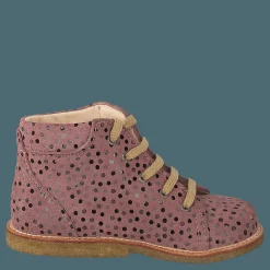 Angulus Starter Boot With Laces Rose Dot Brun och Rosa Hot