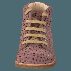 Angulus Starter Boot With Laces Rose Dot Brun och Rosa Hot