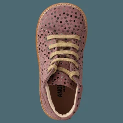 Angulus Starter Boot With Laces Rose Dot Brun och Rosa Hot