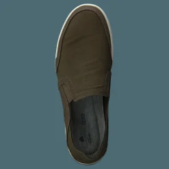 Clarks Step Isle Row Khaki Green Canvas Brun och Grön Online