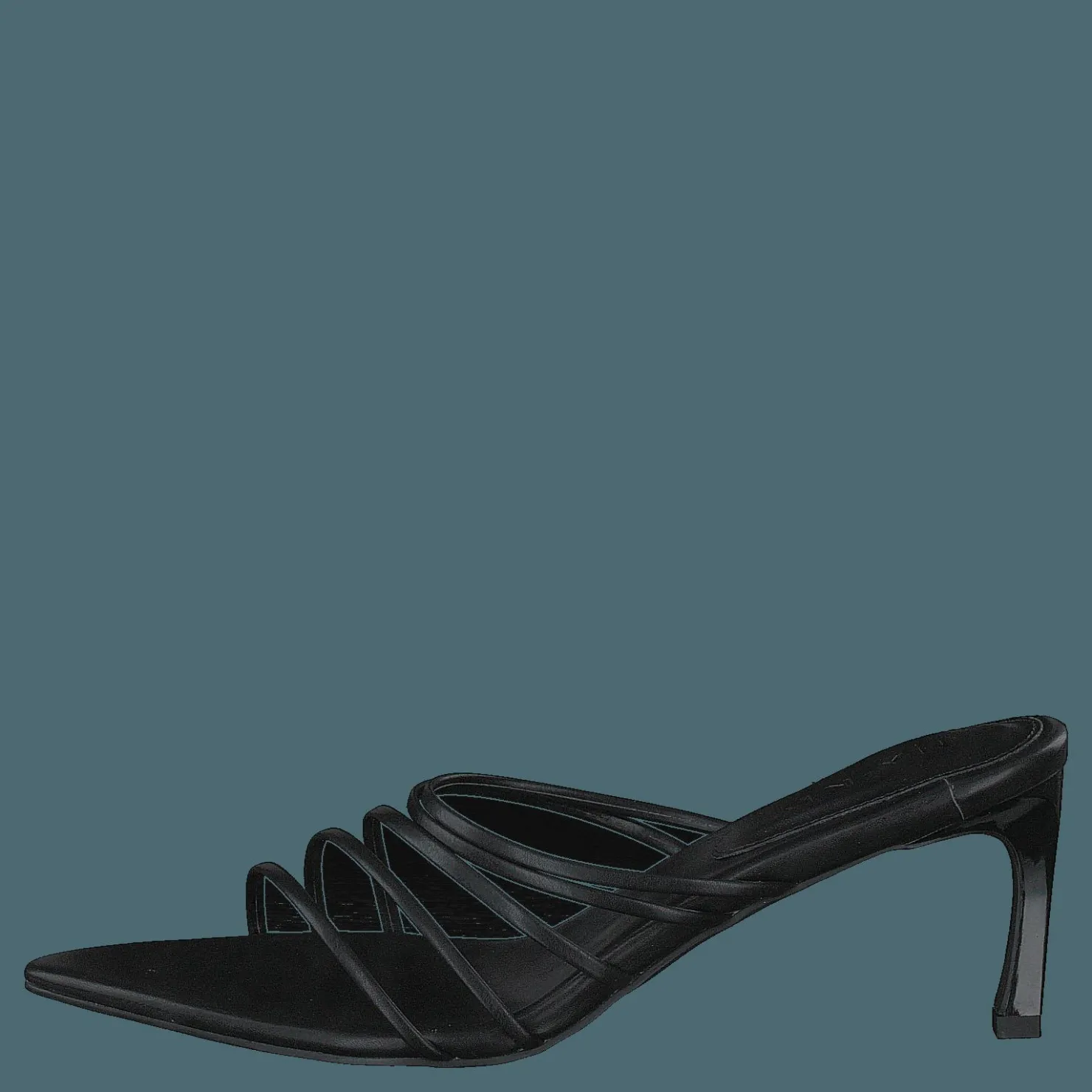 NA-KD Strappy Pointy Sandals Black Svart Clearance