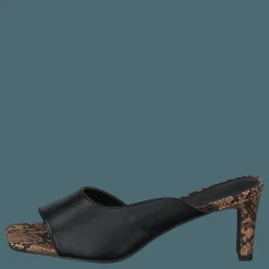 NA-KD Style Two Tonad Mules Black Snake Svart Discount