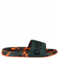 Superdry Aop Beach Slide Khaki/black/orange Svart Sale