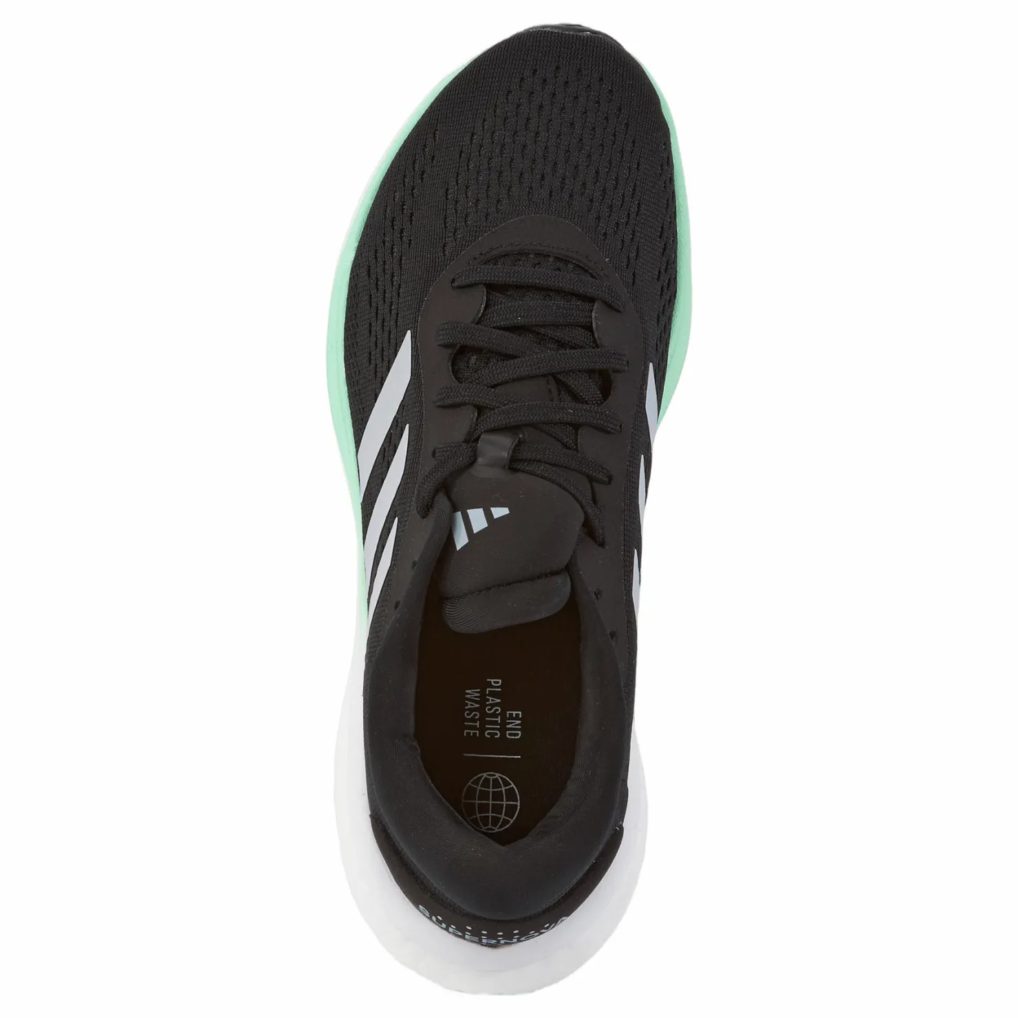 adidas Supernova 2.0 Shoes Core Black / Halo Silver / Pulse Mint Svart Discount