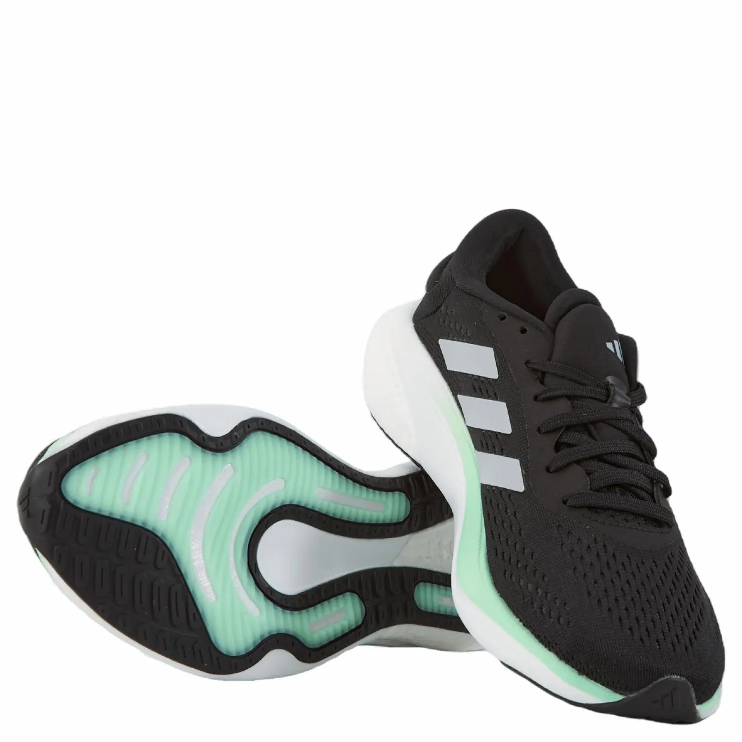 adidas Supernova 2.0 Shoes Core Black / Halo Silver / Pulse Mint Svart Discount