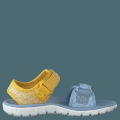 Clarks Surfing Sea T Yellow Interest Blå Clearance