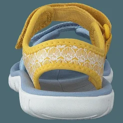 Clarks Surfing Sea T Yellow Interest Blå Clearance