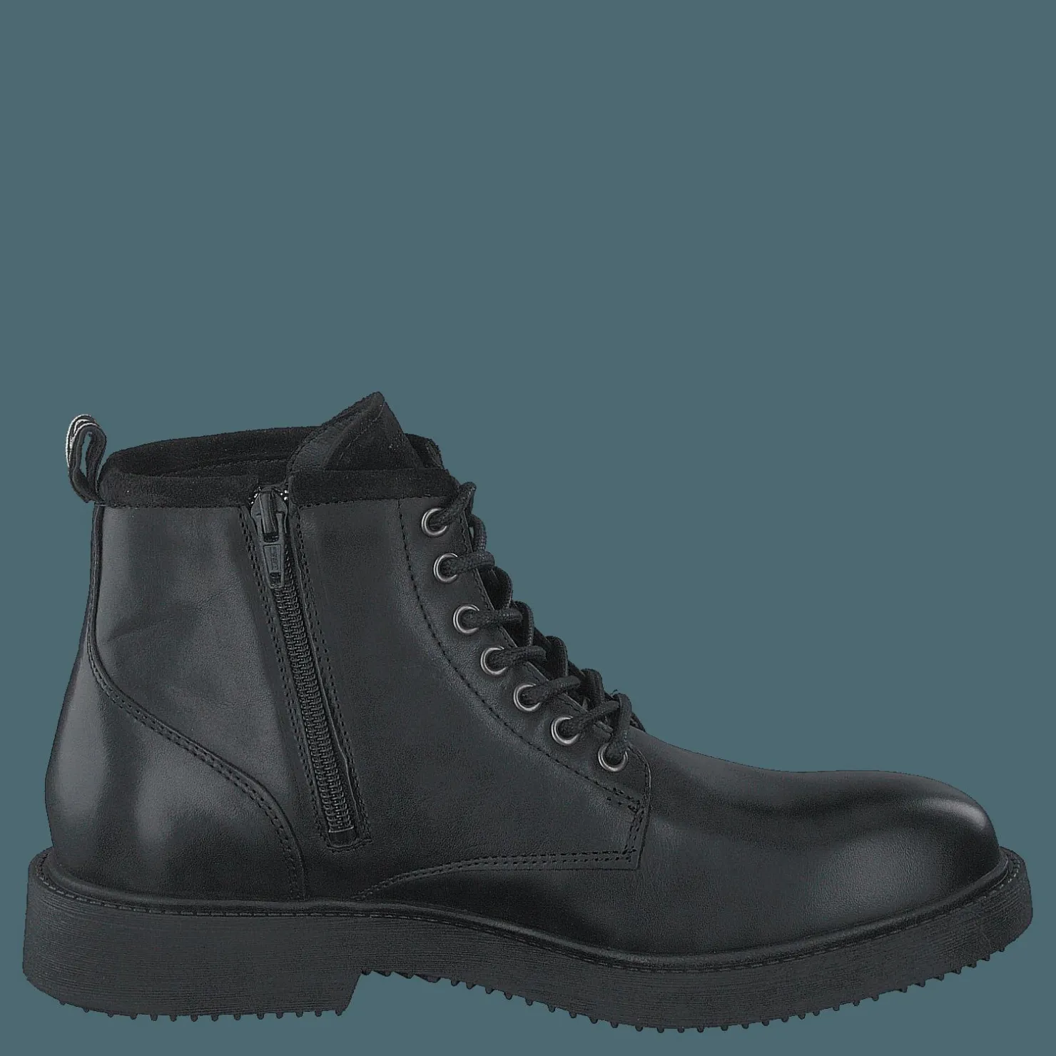 Sneaky Steve Texas Leather Shoe Black Svart Clearance