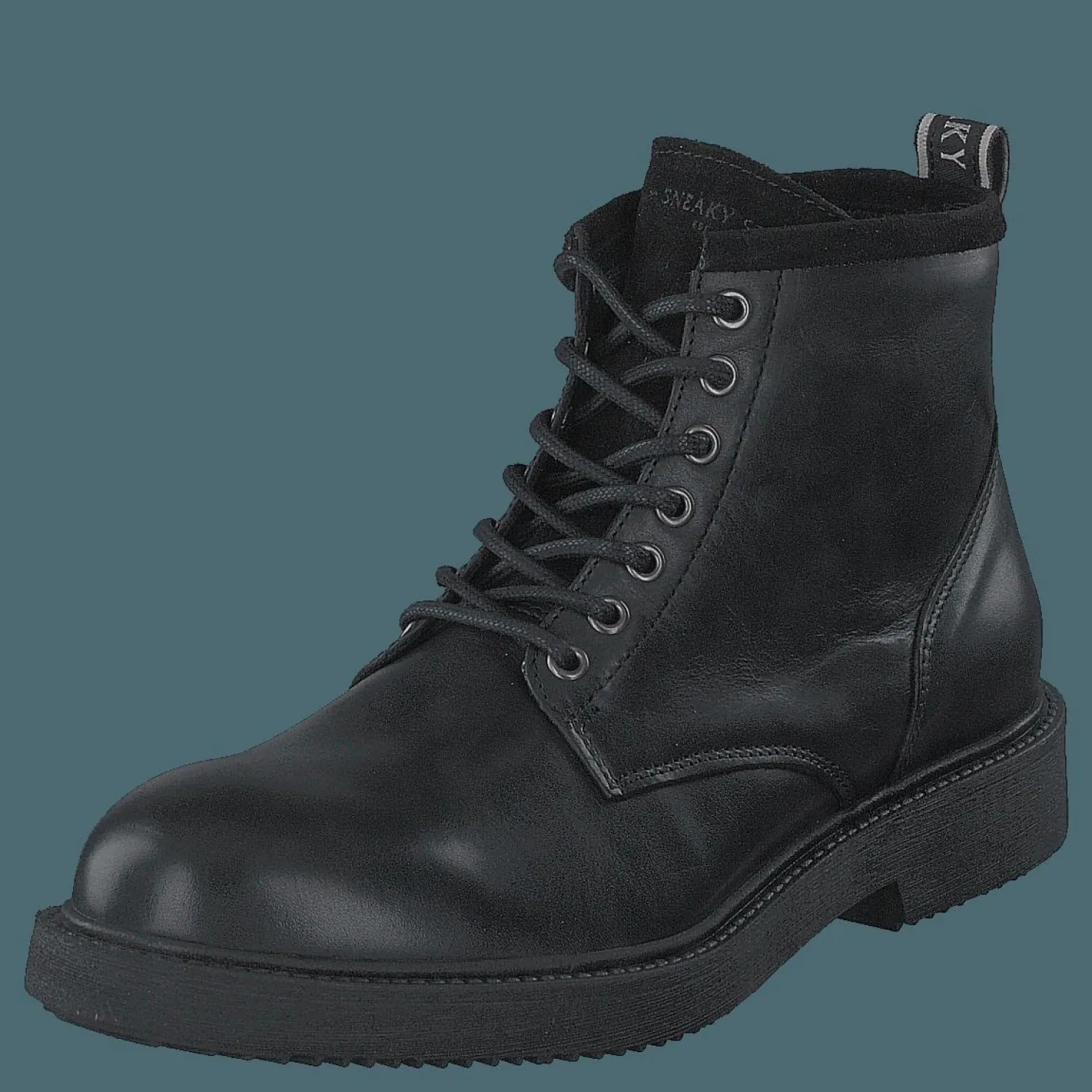 Sneaky Steve Texas Leather Shoe Black Svart Clearance