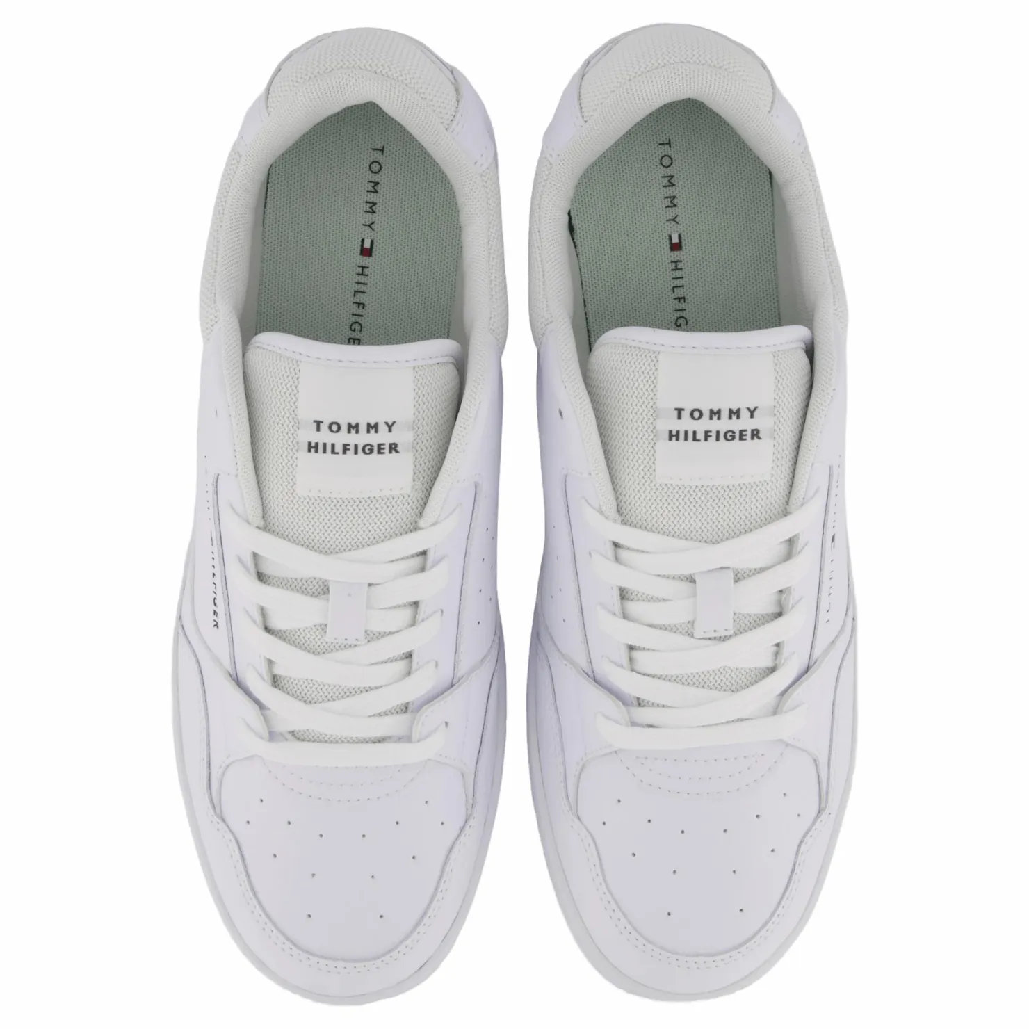 Tommy Hilfiger Th Basket Core Leather Ess White Vit Sale