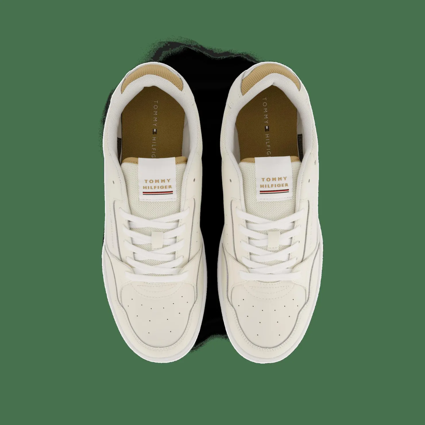 Tommy Hilfiger Th Basket Core Leather Whisper Vit New