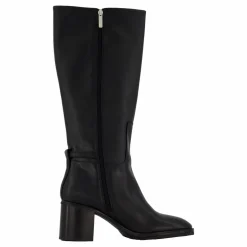 Tommy Hilfiger Th Chain Leather Long Boot Black Svart Best