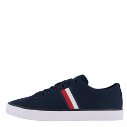 Tommy Hilfiger Th Hi Vulc Low Core Stripes Me Blue Blå New