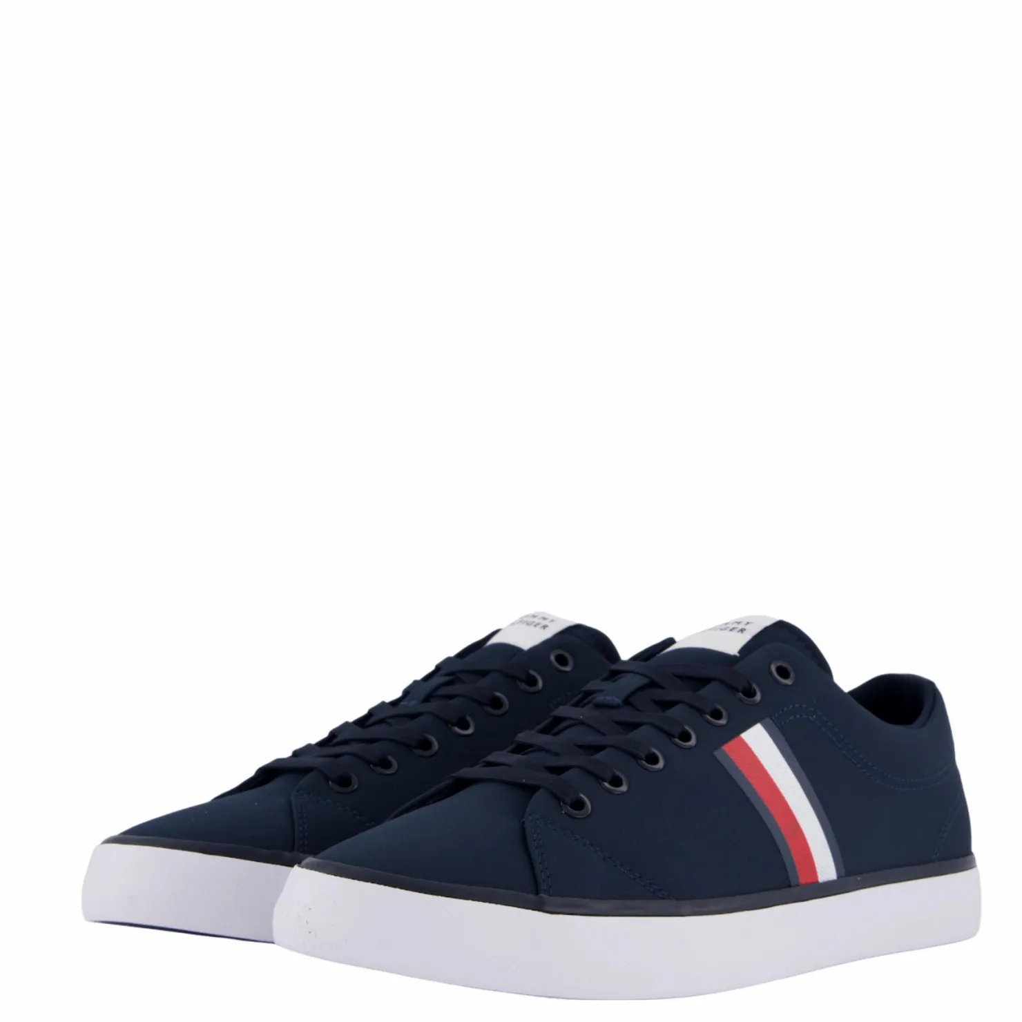 Tommy Hilfiger Th Hi Vulc Low Core Stripes Me Blue Blå New