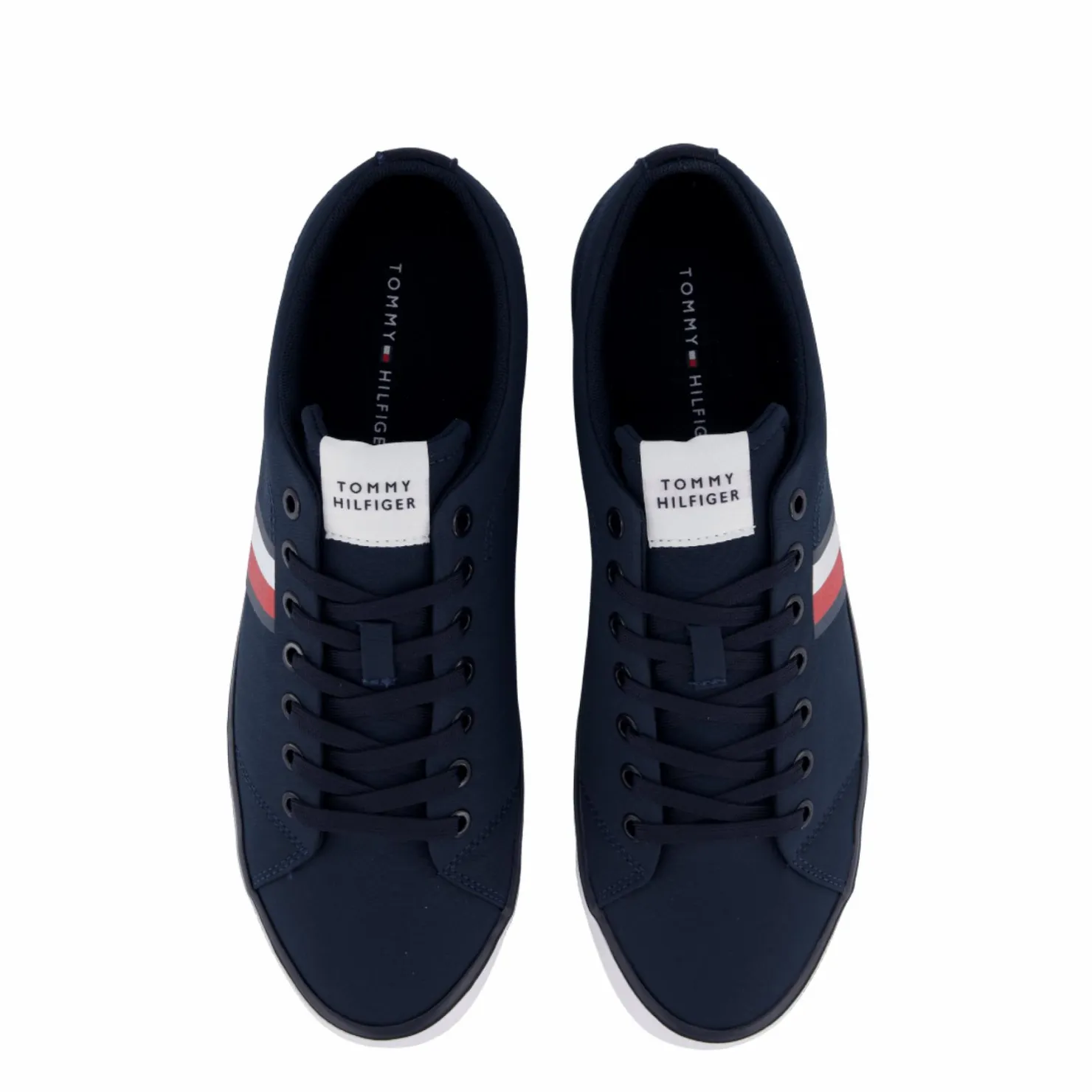 Tommy Hilfiger Th Hi Vulc Low Core Stripes Me Blue Blå New