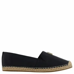 Tommy Hilfiger Th Logo Leather Espadrille Black Svart Sale