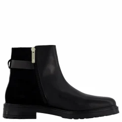 Tommy Hilfiger Th Logo Leather Mix Chelsea Black Svart Hot