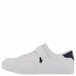 Ralph Lauren Junior Theron V Ps White Smooth Pu/navy W/ Navy P Vit Outlet