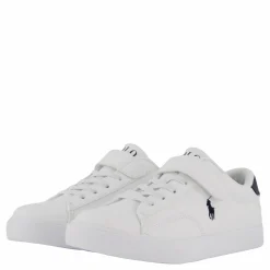 Ralph Lauren Junior Theron V Ps White Smooth Pu/navy W/ Navy P Vit Outlet