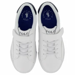Ralph Lauren Junior Theron V Ps White Smooth Pu/navy W/ Navy P Vit Outlet