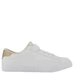 Ralph Lauren Junior Theron V Ps White Smooth Pu/gold Metallick Vit Outlet