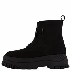 Tommy Hilfiger Tjw Zip  Up Flatform Nubuck Bo Black Svart