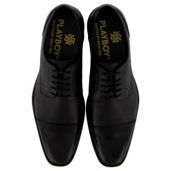Playboy Footwear Tom Black Leather Svart Hot