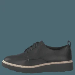 Clarks Trace Walk Black Leather Svart New