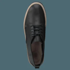 Clarks Trace Walk Black Leather Svart New