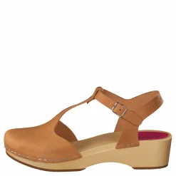 Swedish Hasbeens T-strap Debutant Nature Brun Discount