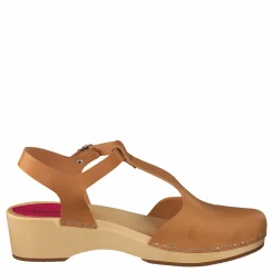 Swedish Hasbeens T-strap Debutant Nature Brun Discount