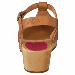 Swedish Hasbeens T-strap Debutant Nature Brun Discount