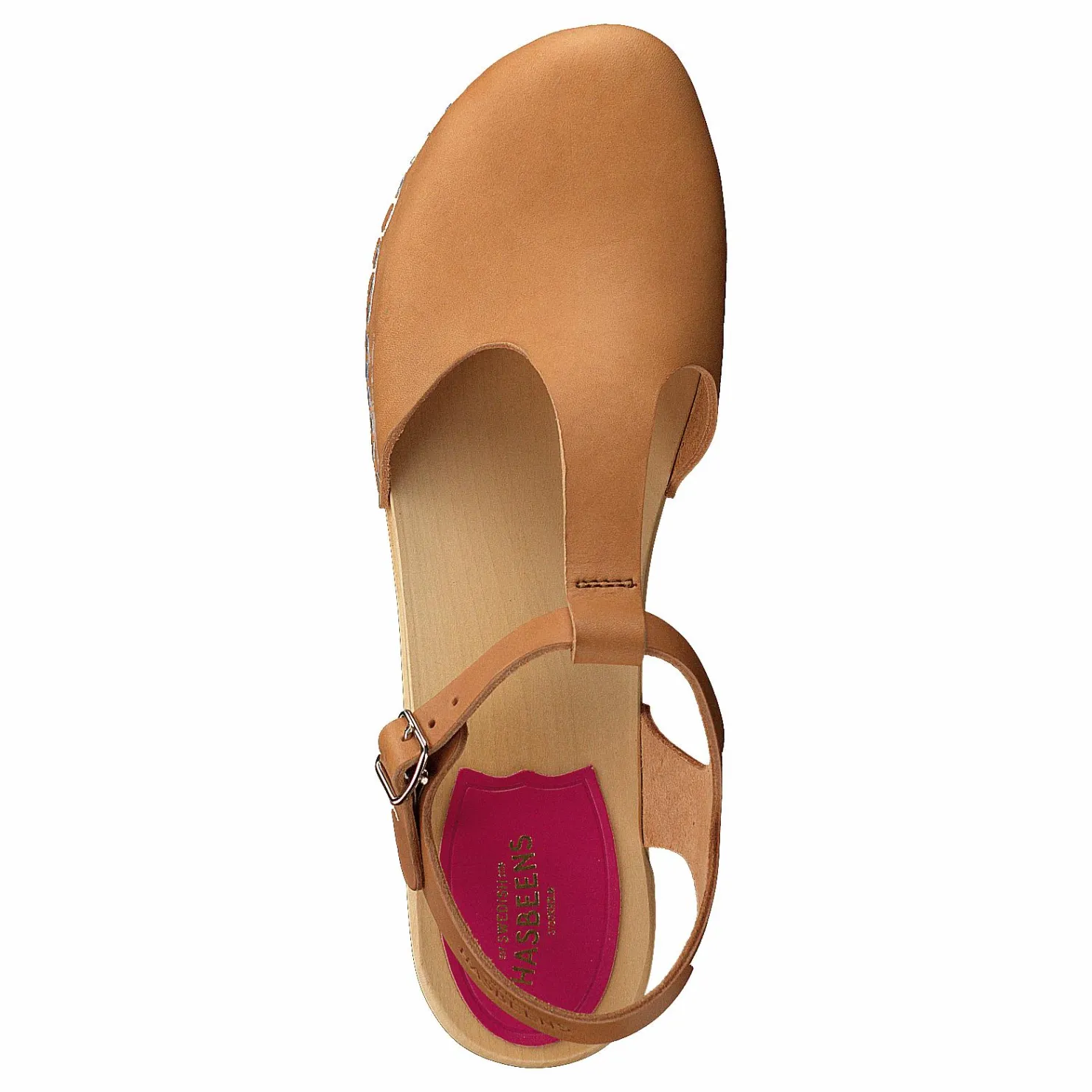 Swedish Hasbeens T-strap Debutant Nature Brun Discount
