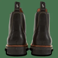 Polo Ralph Lauren Tumbled Leather Boot Black Svart Outlet