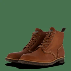 Polo Ralph Lauren Tumbled Leather Boot Peanut Brun Best
