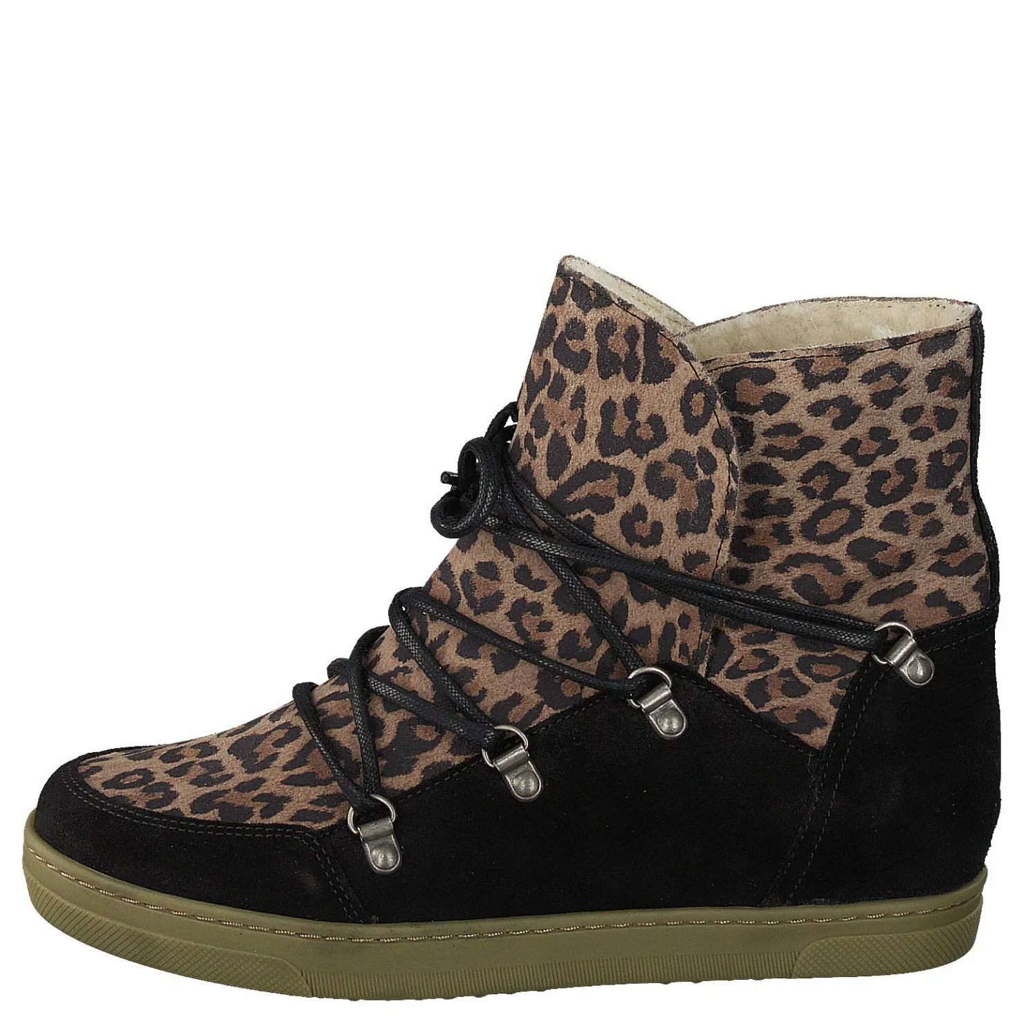 Pavement Uma Wool Leopard Suede Brun och Svart Clearance