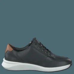 Clarks Un Rio Zip Black Leather Svart Best