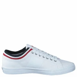 Fred Perry Underspin Tipped Cuff Twill White/navy Vit Outlet