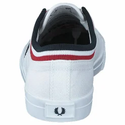 Fred Perry Underspin Tipped Cuff Twill White/navy Vit Outlet