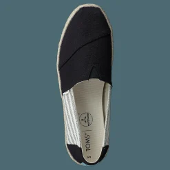 Toms University Stripe Organic Cott Black Brun Clearance