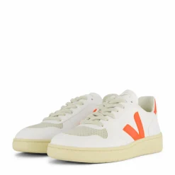 Veja V-10 Cwl White Orange Fluo Vit New