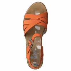 Rieker V3863-38 Mandarine Orange och Brun Discount