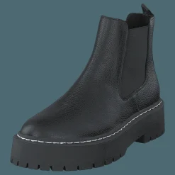Steve Madden Veerly Black Leather Svart Clearance
