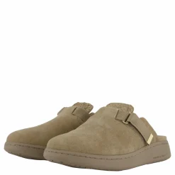 Woden Vega Clog Suede Silver Mink Beige Hot